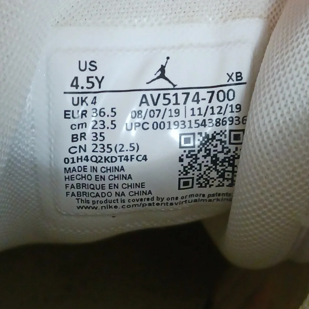 Air Jordan 1 Retro Mid SE GS Dynamic Yellow Floral Rose Patch Shoes Size 4.5Y
